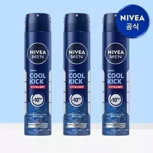 [니베아] 맨 데오드란트 스프레이 쿨 킥 200ml 3개
