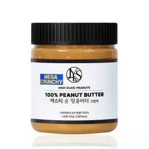 야스티 순 땅콩버터 크런치 100% 무가당 무첨가 300g, 1개