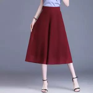 여자 쉬폰 스커트 시폰 화이트 블랙 와이드 레이어드 비치는팬츠 BE2