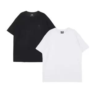 뉴발란스 UNI FROZEN 냉감 레이어드 반팔티 흰+검 2개 한세트 NBNEFCO203-99