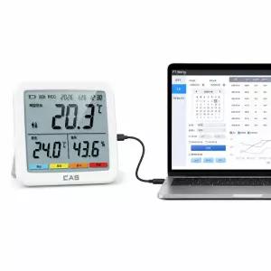 CAS 카스 체감온도계 자동기록 저장 데이터로거 산업용 폭염관리 온습도계 T802