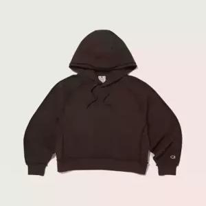 champion 여성 스티치 루즈핏 와플 후드 티셔츠 Normal Brown