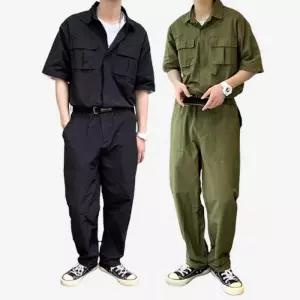 [아이에스이랩]올인원 반팔 점프수트 스트릿 점프슈트 I5PT041