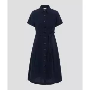빈폴 BEANPOLE LADIES 시어서커 반소매 셔츠 원피스 - 네이비 (BF6471C12R) BF6471C12R 259422