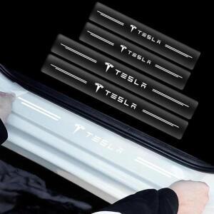 호환 자동차 문턱 보호대 투명 장식 배지 스티커, 테슬라 모델 3 S X Y  타이어, 누출 방지 액세서리, 4 개