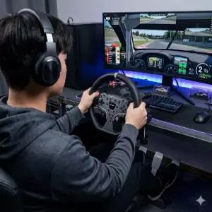 직결구동 레이싱휠 시뮬레이터 세트 포스피드백 MOZA R5 스티어링휠 PC F1 드라이빙