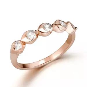 [엘르주얼리] 14k Gold Plated 하프 큐빅 포인트 반지 ELBRWR149