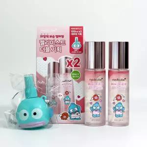 메디큐브 피디알엔 핑크 콜라겐 글로우 젤리 미스트 100ml+100ml+한교동공병키링 기획