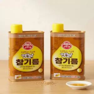 옛날참기름(캔) 450ML 2개