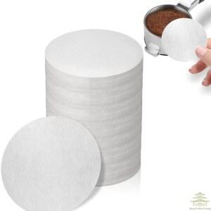 500개 커피 종이 필터 58MM 무표백 미스 에스프레소 바리스타 스크린 브레빌 포터필터