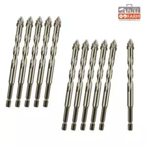 오너클랜 세라믹비트 대리석 콘크리트 4날 육각 8mm 만능비트 10pcs+1 타일기리 세라믹비트 석재기리