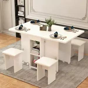 공간활용 접이식 식탁 이동식 슬라이딩 폴딩 확장형