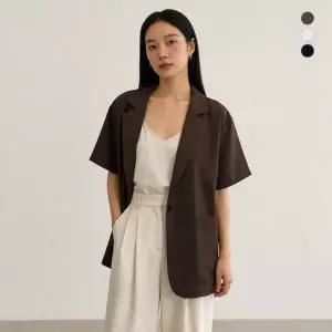 루시앙 썸머 린넨 블레이저 반팔 자켓 (3 Colors)