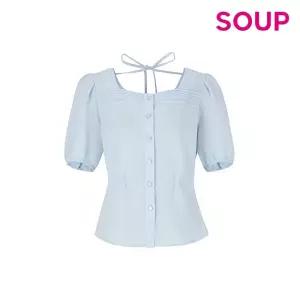 숲 스퀘어넥 리본 반팔 블라우스 SA6SS38 507268