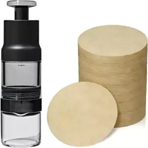 OXO 래피드 브루어 커피 메이커와 호환되는 필터 휴대용 수동 컴팩트 여행용 600개 원형 비표백 종이