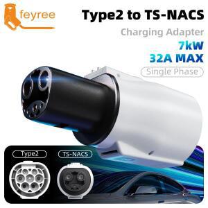 페이리 타입 2 - NACS EV 충전 어댑터 7kW 1상 케이블 커넥터 테슬라 전기차 가정용
