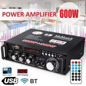 AK45 블루투스 5.0 앰프 2채널 USB HiFi 오디오 MP3 FM 마이크 포함 차량용/가정용 시어터 리모컨