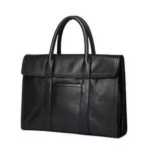 Mimi Market 고급 천연소가죽 사무용 서류가방 SE-9606