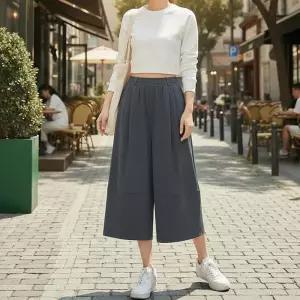 [라일리여성의류] Rly 여성 무릎 절개 라인 포인트 탄탄한 허리 밴딩