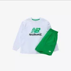 뉴발란스키즈(NB Kids) Spotlight Hot Summer퀵드라이 긴팔티 셋업 NK9RG3972U(10)White