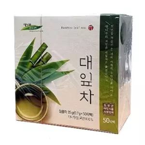 대나무건강나라 대잎차 50티백 죽엽차 대나무잎차/꽃/차/마시는/몸에좋은/탕비실/사무실/허브/세트/선물용