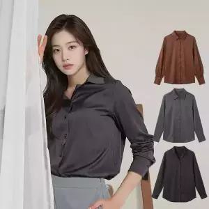 아델 모던 새틴 블라우스