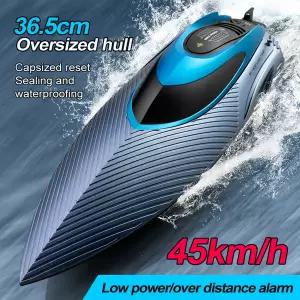 수집품 RC S3 배터리 보트 2.4Ghz 45km/h 고속 무선 조종 레이싱 스피드 라이트 및 오버 레인지 알람 기능