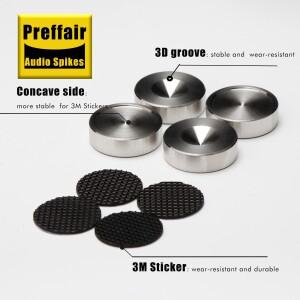 Preffair 24x6mm 4피스 Hifi 오디오 스피커 AMP/DAC/CD 스파이크 베이스 패드 절연 피트 사운드 스탠드 개