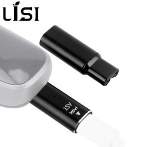 LISI HQ8505 필립스호환 One Blade Pro QP6510 15V Type-C 면도기 어댑터 충전 변환기(충전 표시기 포함)