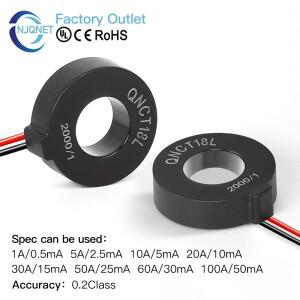 초정밀 전류 변환기 CT 센서 QNCT18L 1000/1 50A/50mA 50A 25mA 100A AC 공장