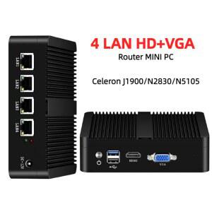 팬리스 미니 PC 4포트 PFSENSE 방화벽 N2830 셀러론 이더넷 J1900 라우터