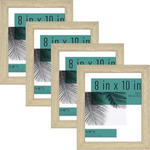 MCS 스튜디오 갤러리 8x10 사진 프레임 천연 우드그레인 엔지니어링 목재 테이블탑 디스플레이용 수직 및
