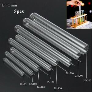 5피스 유리  튜브 붕규산 고온 저항성 실험실 화학 장비 U자형 바닥 10-30mm