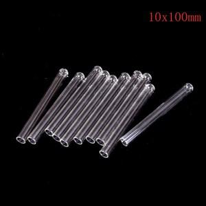 고온 방지 투명 유리 블로우 튜브  길고 두꺼운 벽  실험실 용품    10 개/로트  10x100mm