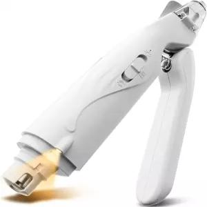 라이트 2 LED 및 개 네일 그라인더 콰이어트 트리머 USB 충전식 스플래시 가드 소형 중형 대형 고양이를