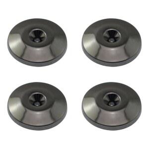 BLNDX 4PCS 24K 니켈 도금 스피커 스파이크 패드 5x25mm 격리 장착 원뿔형 베이스 충격 흡수 구리 발을 턴테이블 서브우퍼 CDDVD 플레이어