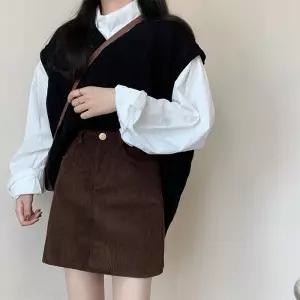 [센트럴몰]미니 스커트 데일리 하이웨스트 블랙 A라인