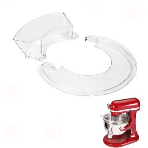 KitchenAid 5.5-7 쿼터 볼 리프트 스탠드 믹서용 탈착식 주입식 실드 스플래시 가드, 지저분한 먼지와 밀가루 먼지를 방지하고 믹서 액세서리 및 부착물을 보호합니다