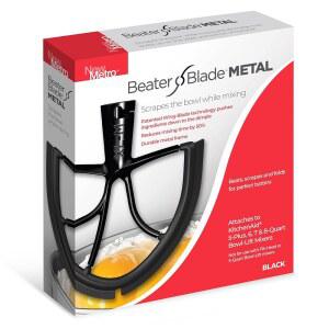 새로운 메트로 디자인 XL-MAX 메탈 비터 블레이드, 키친에이드 5+, 6, 7, 8쿼트 스탠드 믹서, 블랙과 함께 작동합니다