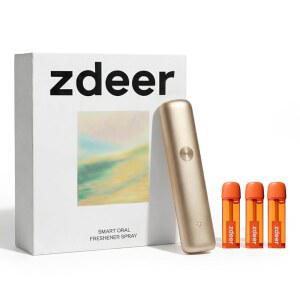 ZDEER 전기 브레스 스프레이, 구취 및 구강 건조를 위한 프로바이오틱 프레시 마우스 스프레이, 3가지 맛 카트리지가 포함된 충전식 마이크로 미스트 구강 스프레이, 알코올 프리, 이동 중에도 사용할 수 있는 여행