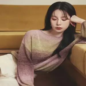 옴브레 알파카 혼방 풀오버
