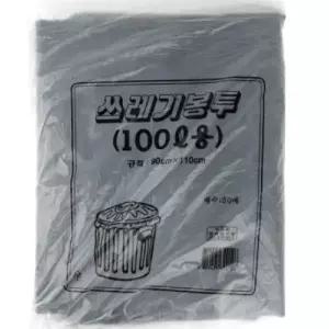 무지봉투 쓰레기봉투 비닐봉투 50매 비닐봉지 큰봉투 흑색 100L 대형