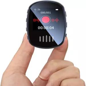 28GB 소음 감소 음성 활성화 녹음기 휴대용 미니 녹음 장치 전원 켜기 비밀번호 기능이 디지털 시간 지정