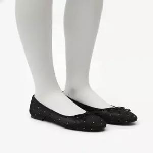 사뿐 도로시 큐빅 메쉬 리본 플랫슈즈 1cm 5015051380