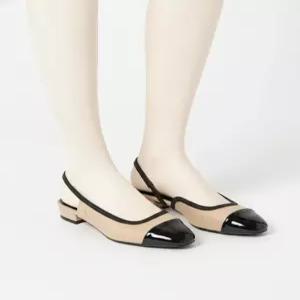 사뿐 베일리 투톤 슬링백 플랫슈즈 2cm 5015051384