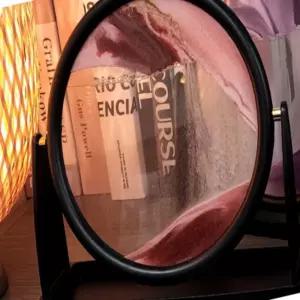 세모소 테이블모래프레임 돌리는액자 샌드그림 매혹적인 원형 랜덤색상 215MM 1개