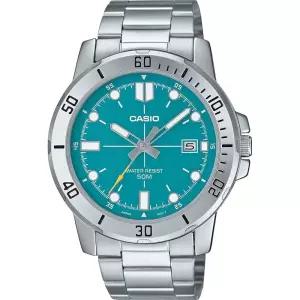 CASIO 카시오 스탠다드 아날로그 남성 손목시계 MTPVD01D3E2V 메탈 블루그린