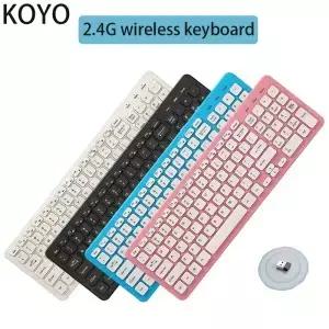 숫자 키패드가있는 새로운 무선 24G 키보드 Windows 컴퓨터 데스크탑 PC 노트북 TV 용 매트가있는 자동