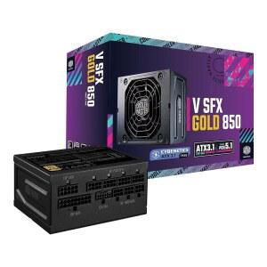 쿨러 마스터 V850 SFX 골드 850W 소형 폼 팩터 PSU ITX SFF 전원 공급, 완전 모듈식, 80 플러스 및 사이베네틱스 인증, ATX 3.1, PCIe 5.1 준비 완료, 90 12V WR 케이블, 10년 보증, 블랙