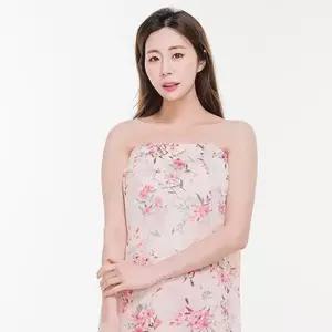 플라워블로썸 골프샤워가운 랩스타일 로브 입기편한 욕실 라운딩 파우더룸 (W6FFD2A)